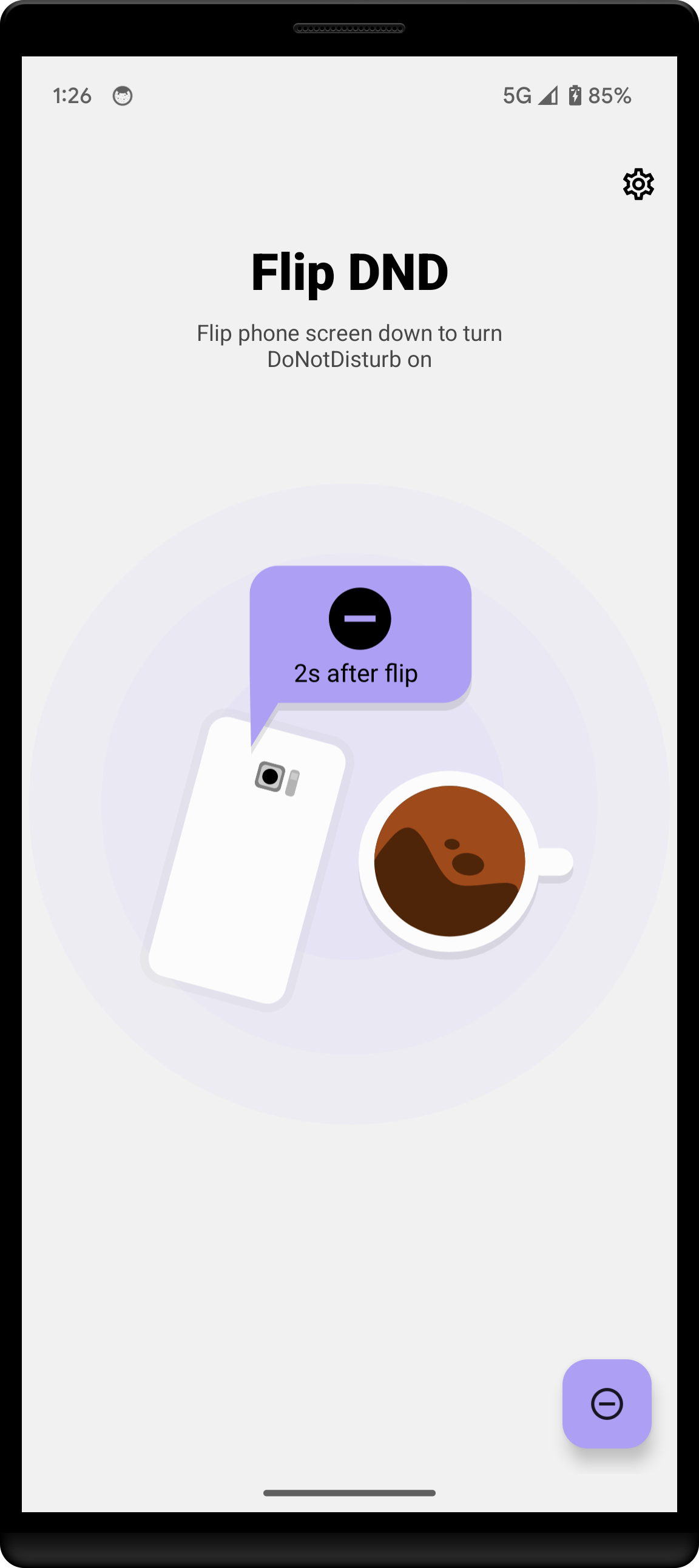 اسکرین شات 1 برنامه Flip DND: Flip to shhh..shush!