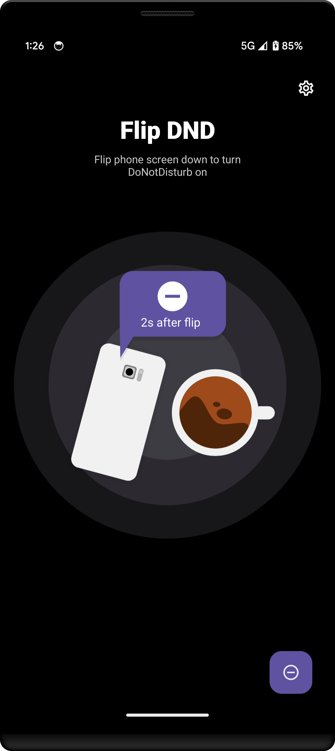 اسکرین شات 2 برنامه Flip DND: Flip to shhh..shush!