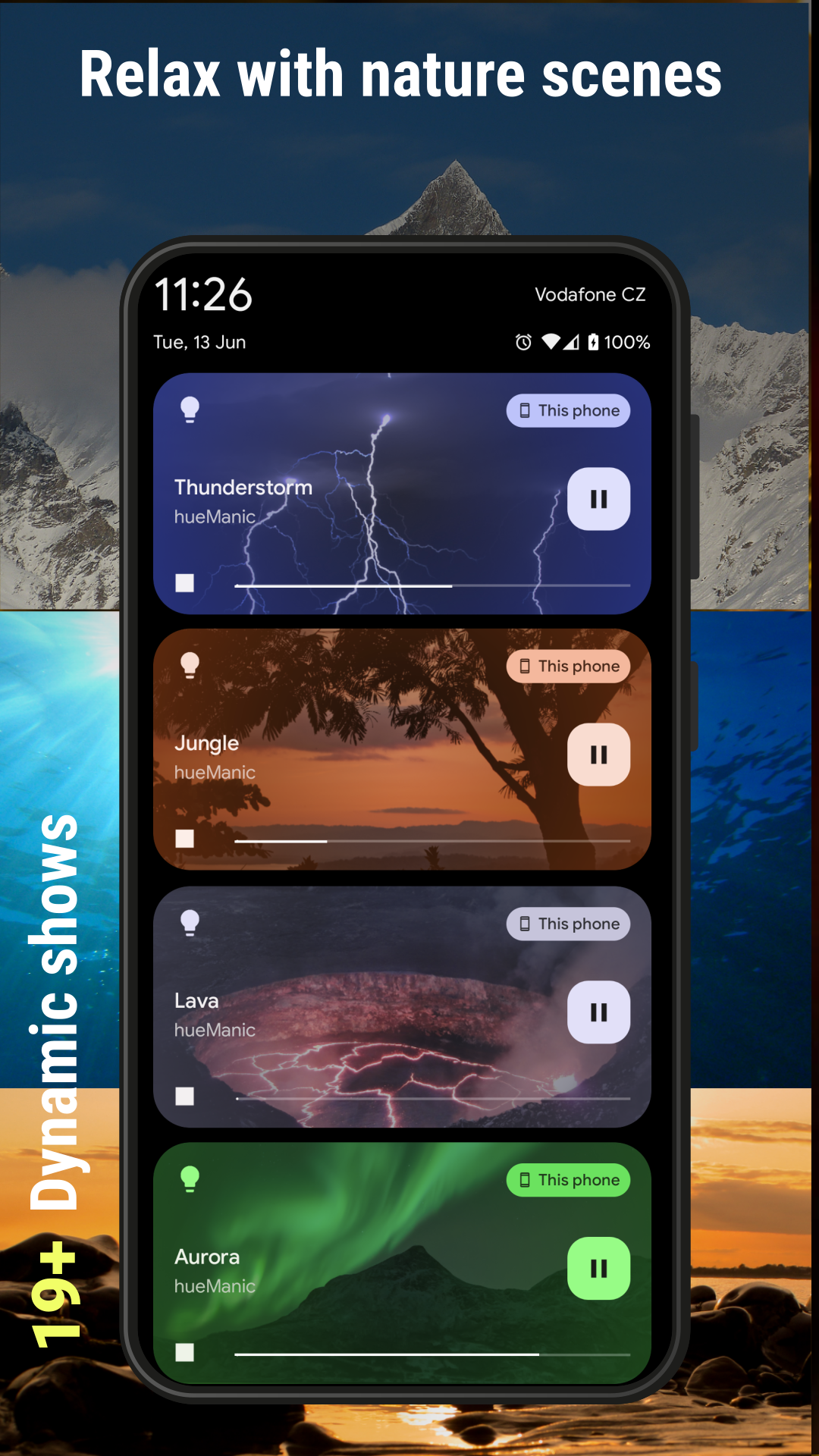 اسکرین شات 8 برنامه hueManic: HUE / Tradfri Show