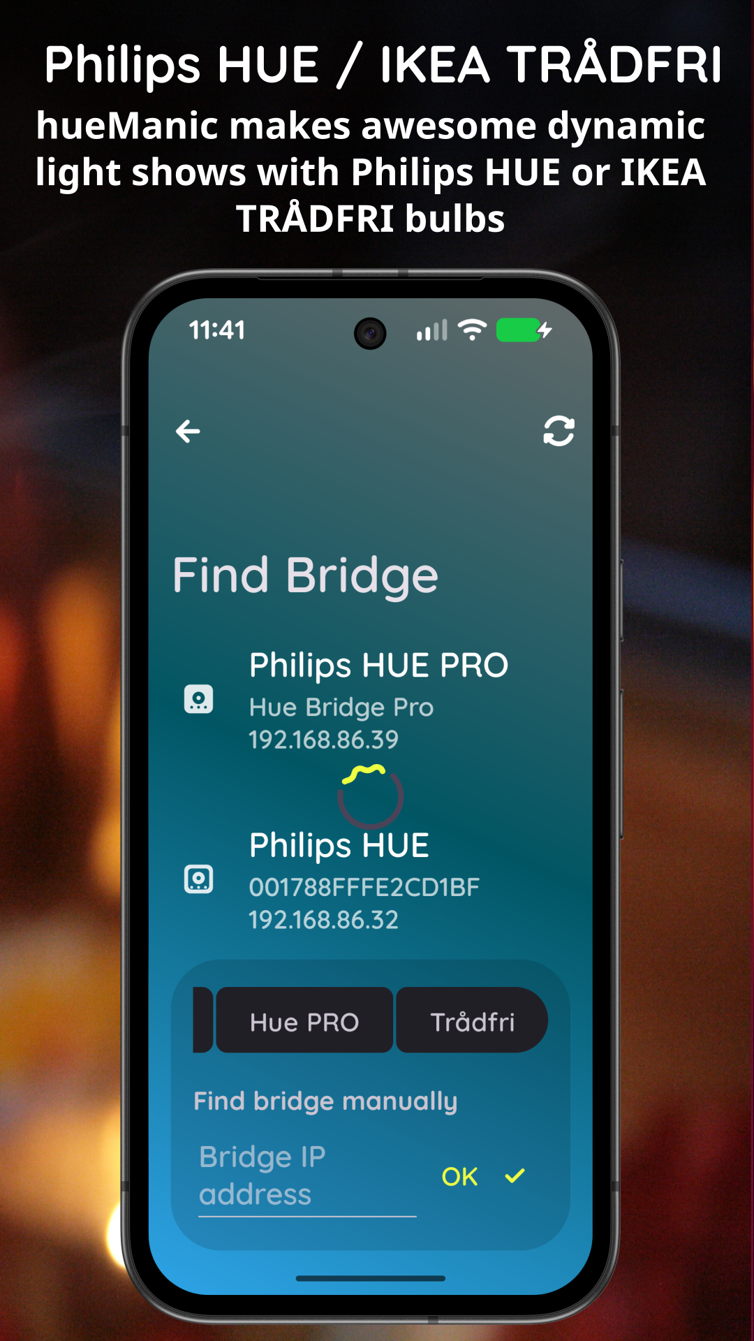 اسکرین شات 5 برنامه hueManic: HUE / Tradfri Show