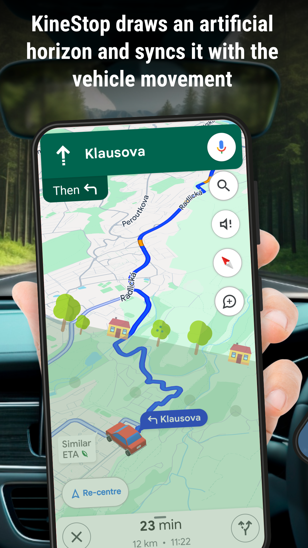 اسکرین شات 2 برنامه KineStop: Car sickness aid