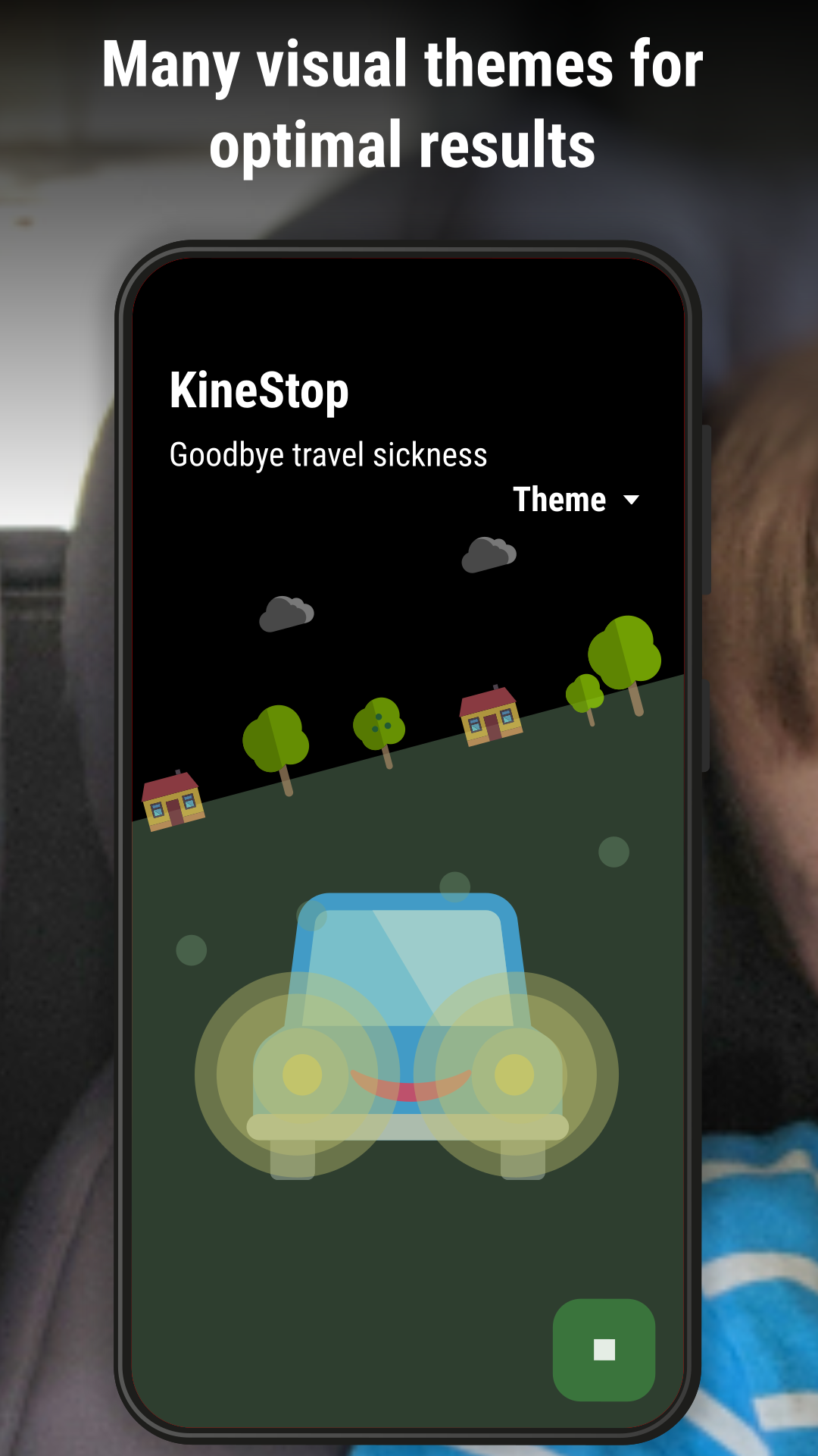 اسکرین شات 7 برنامه KineStop: Car sickness aid
