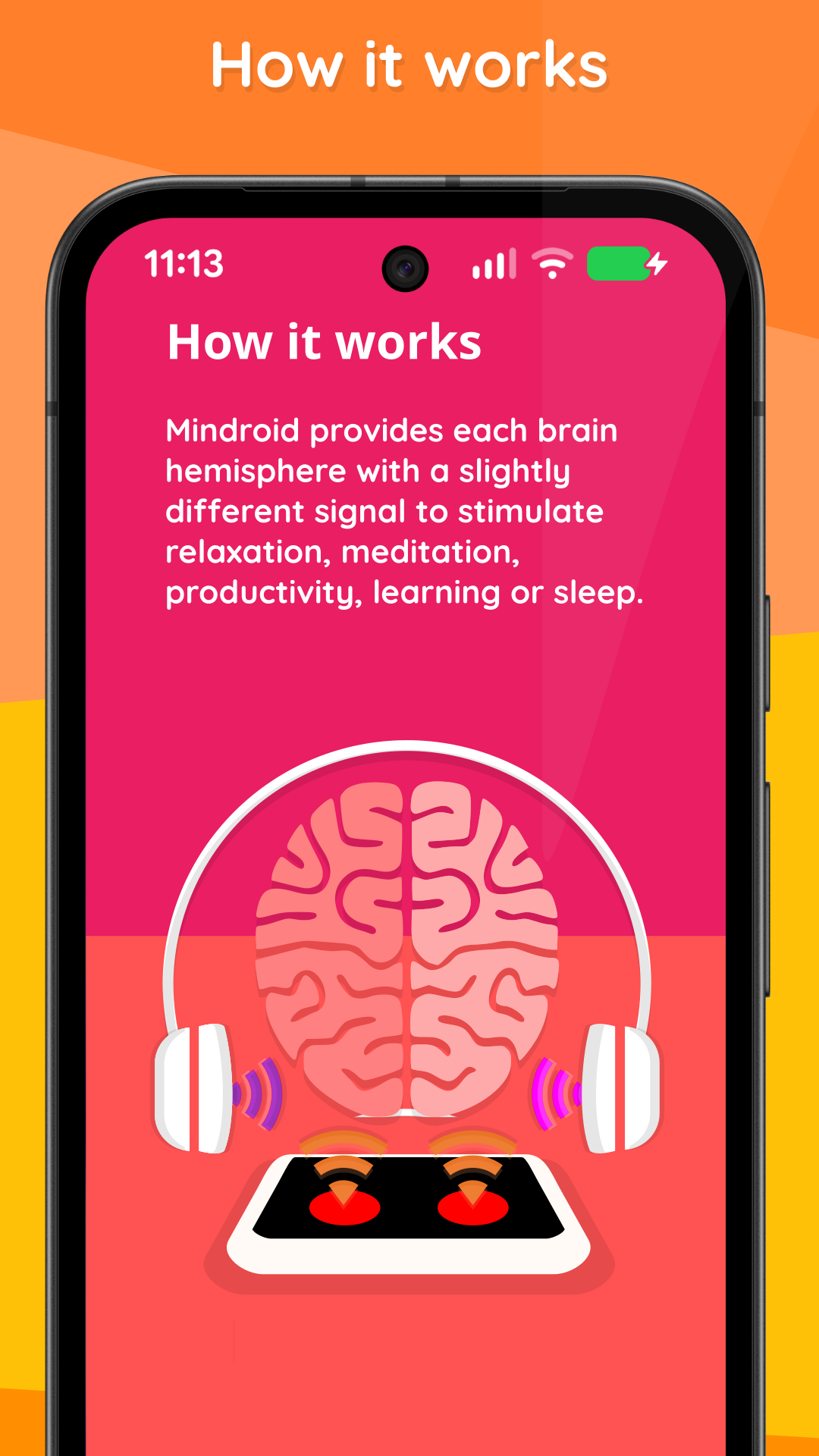 اسکرین شات 4 برنامه Mindroid: Relax, Focus, Sleep