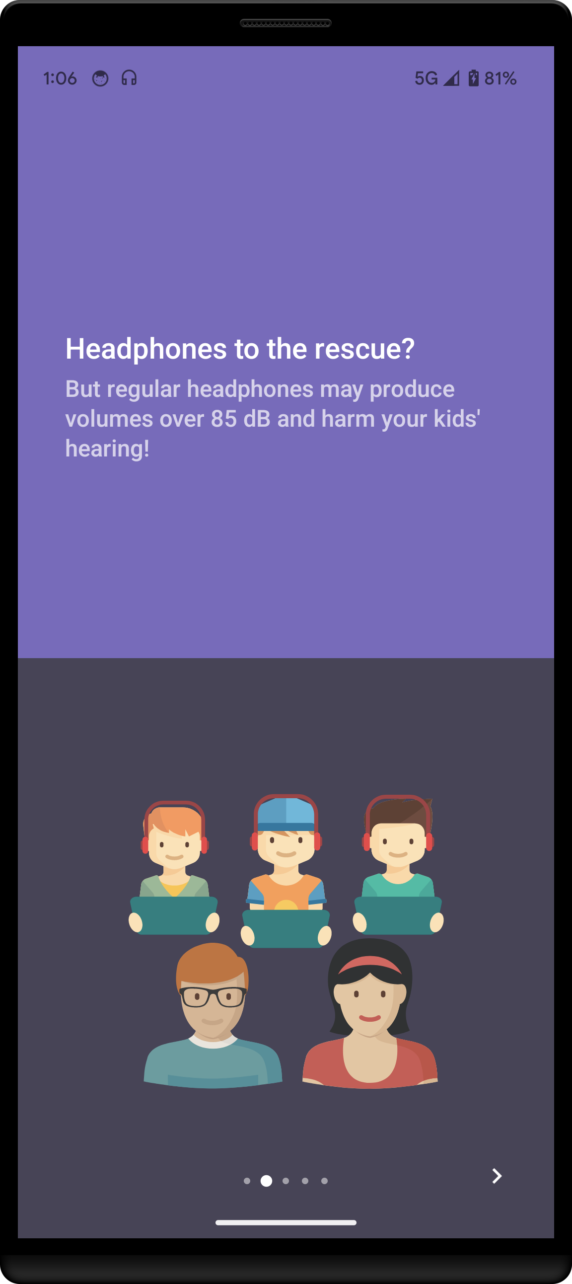 اسکرین شات 4 برنامه Voli: Volume limiter for Kids