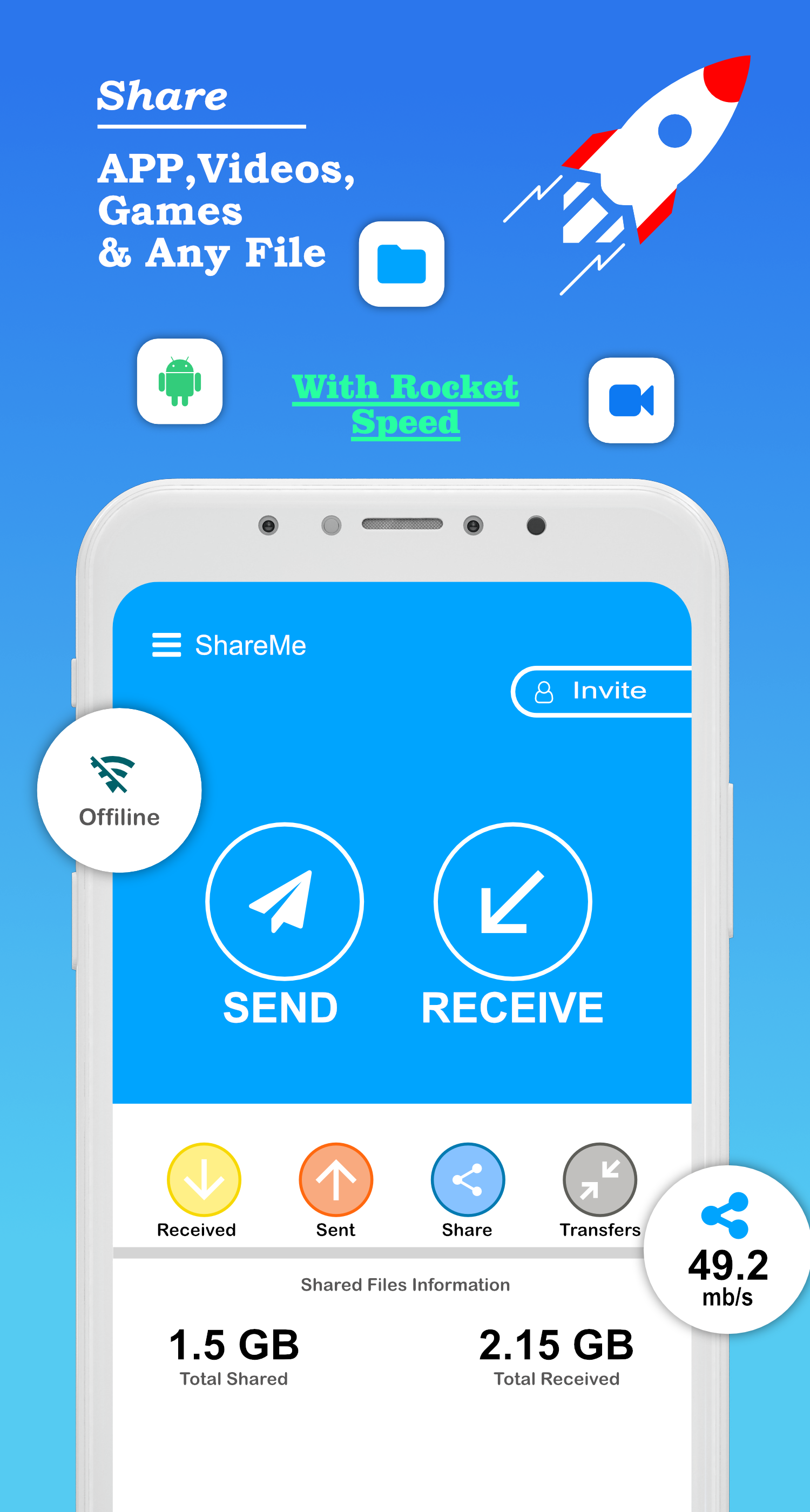 اسکرین شات 1 برنامه FileShare : File Transfer
