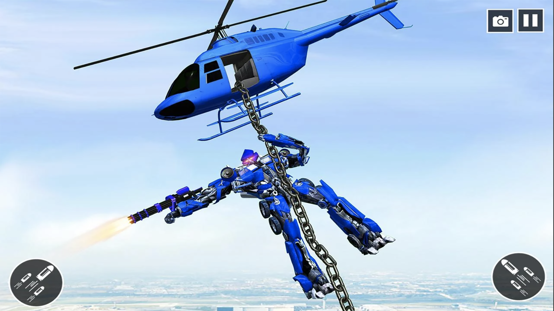 اسکرین شات 2 بازی Police Car US War Robot Games