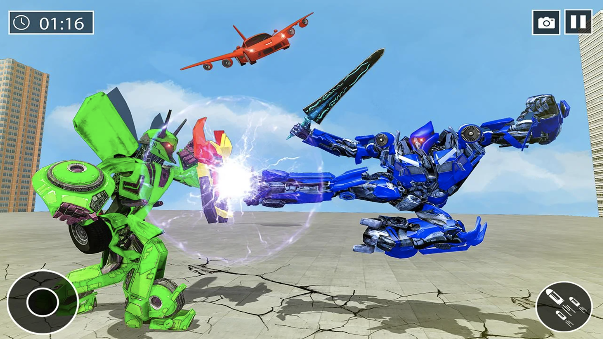 اسکرین شات 6 بازی Police Car US War Robot Games