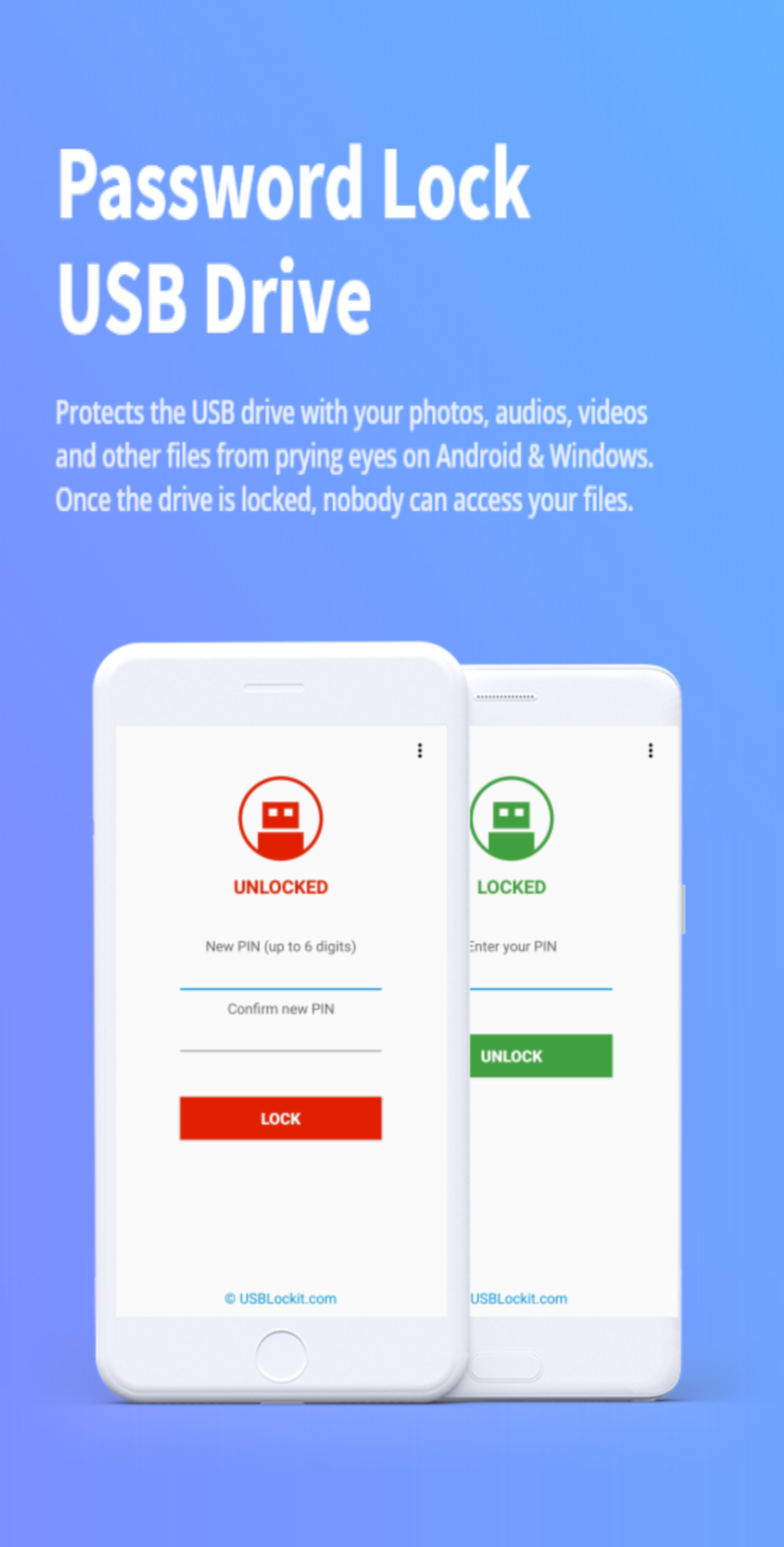 اسکرین شات 1 برنامه USB Lockit - Pendrive Password
