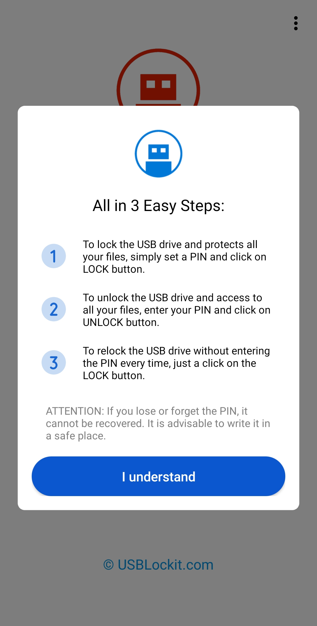 اسکرین شات 2 برنامه USB Lockit - Pendrive Password