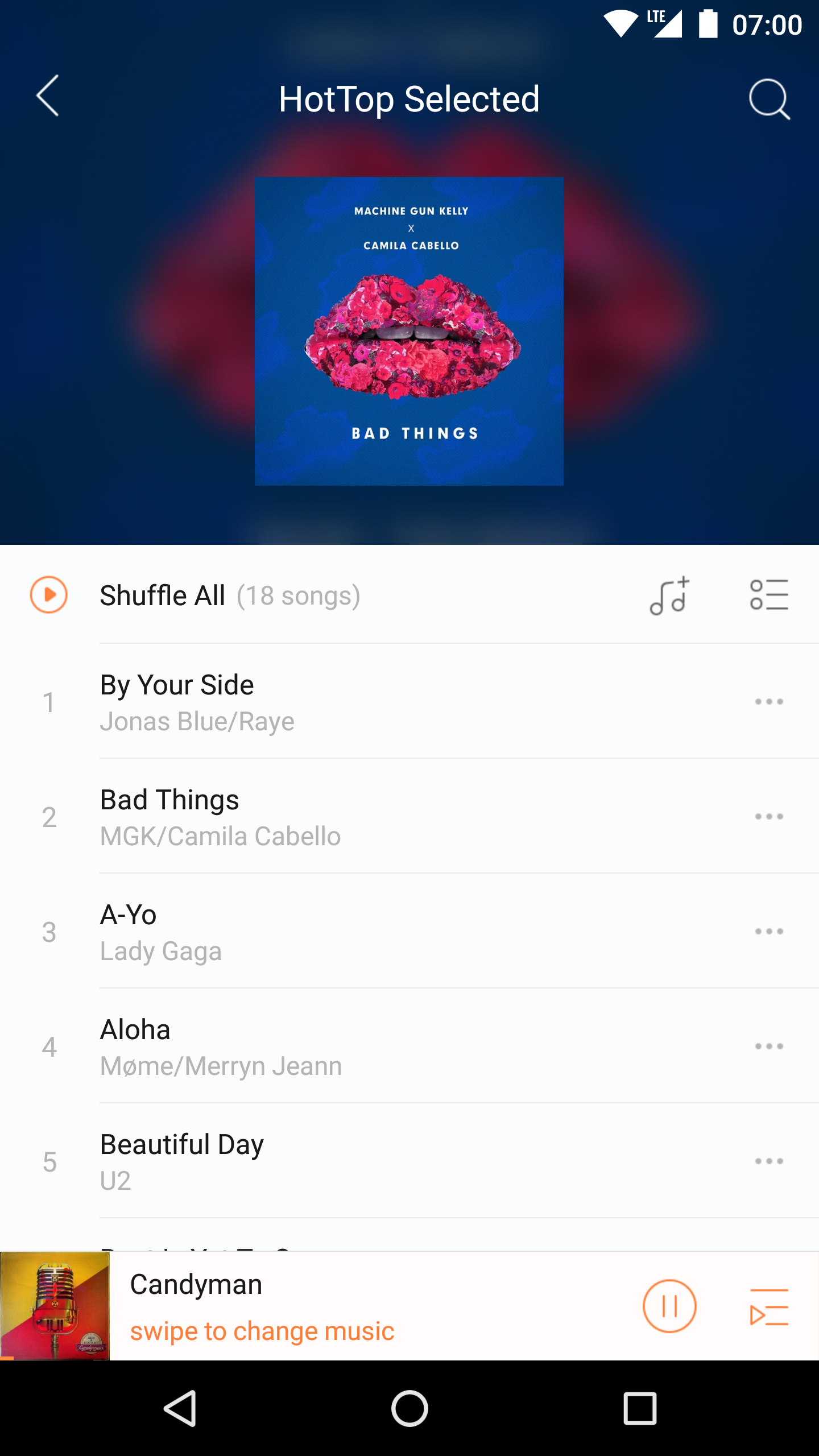 اسکرین شات 6 برنامه Music Player - just LISTENit