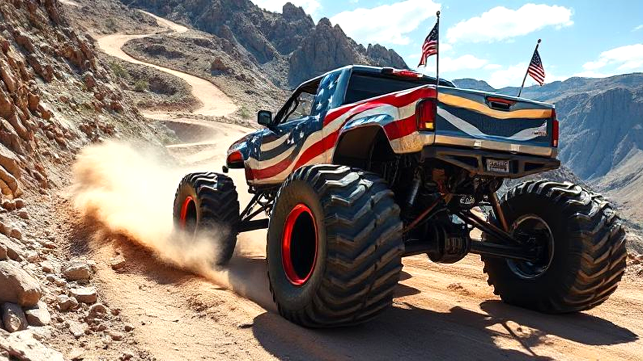 اسکرین شات 3 بازی Monster Truck Stunt 4x4 Games