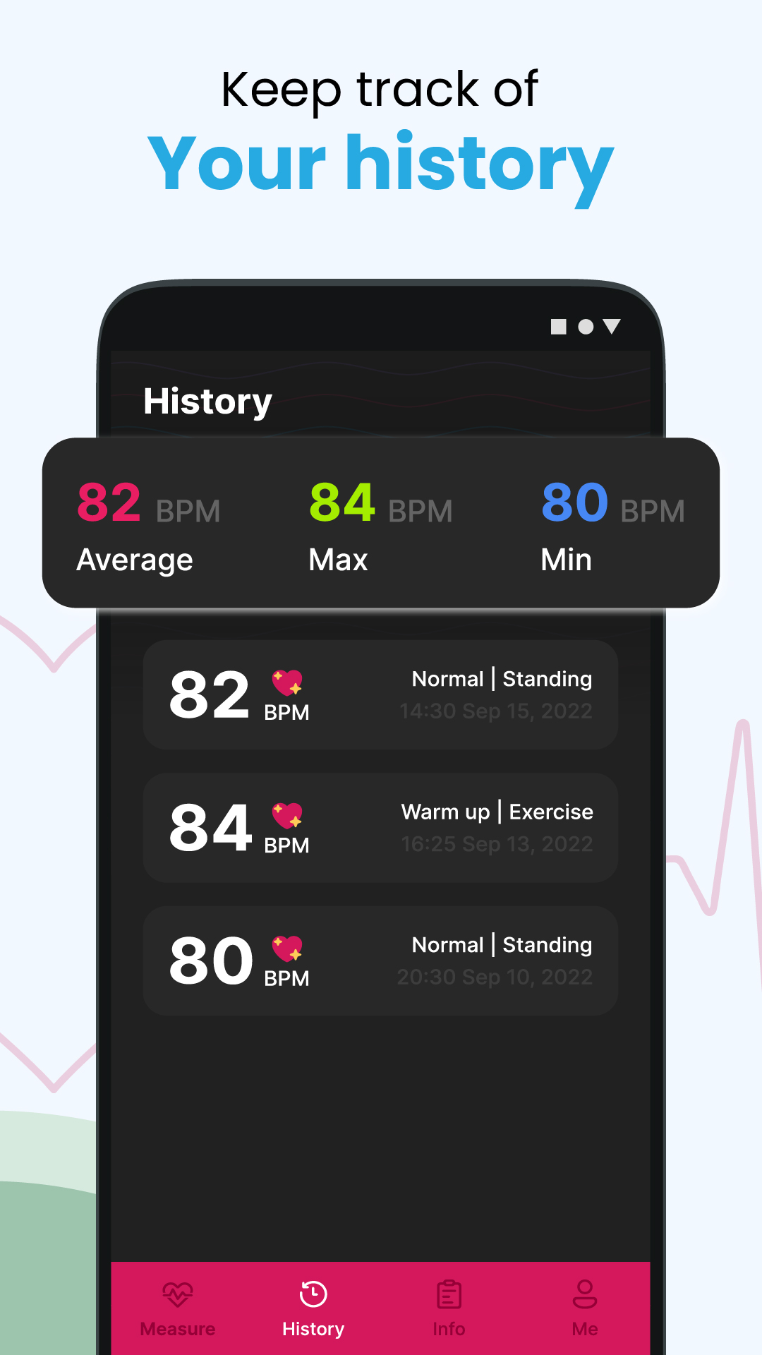اسکرین شات 8 برنامه Heart Rate Monitor: BP Tracker