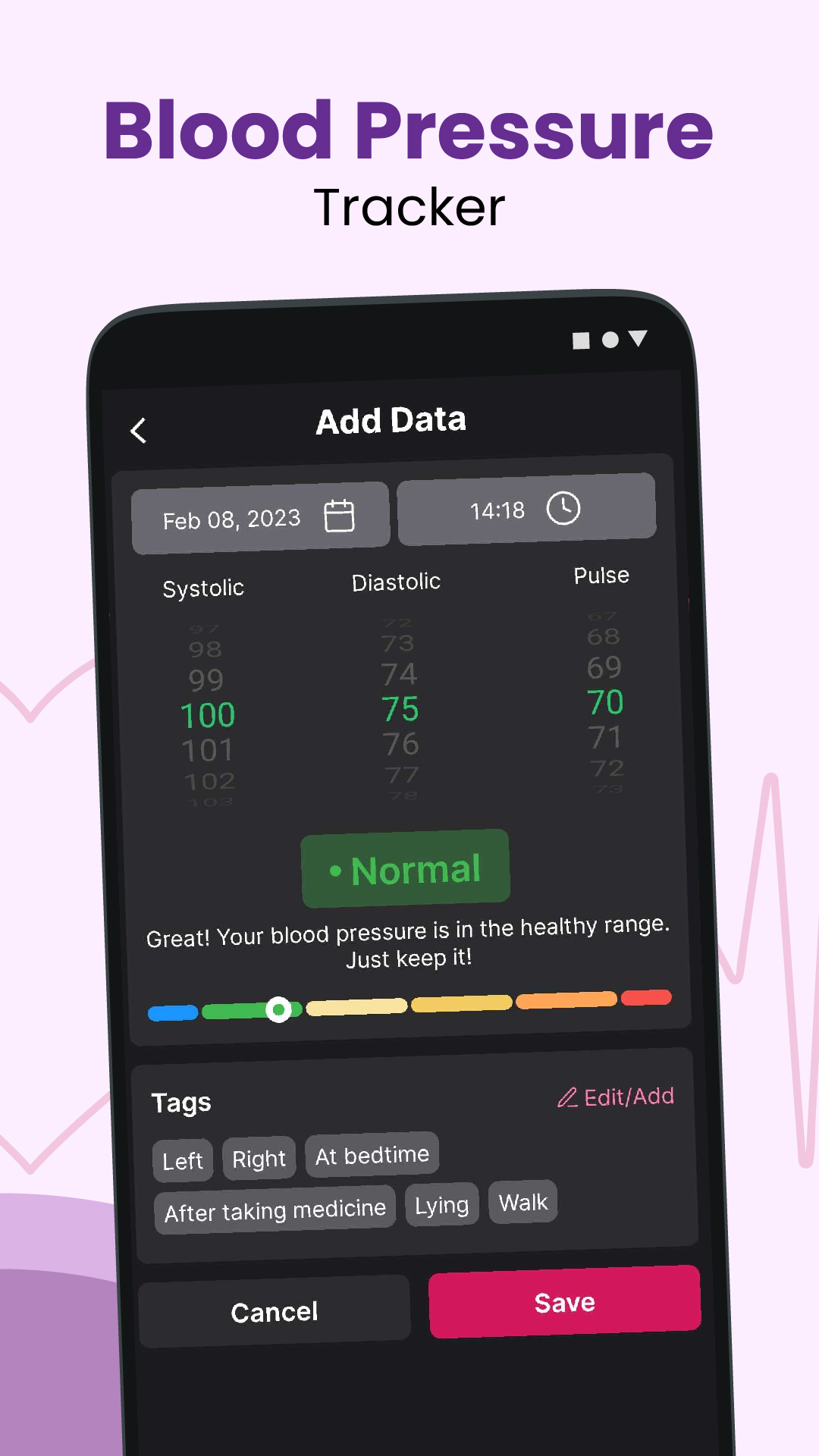 اسکرین شات 5 برنامه Heart Rate Monitor: BP Tracker