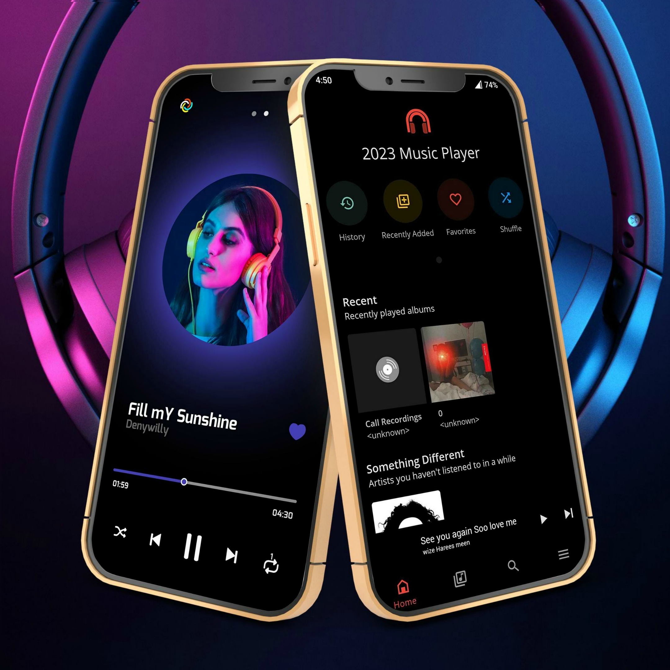 اسکرین شات 3 برنامه Music Player for Android ™