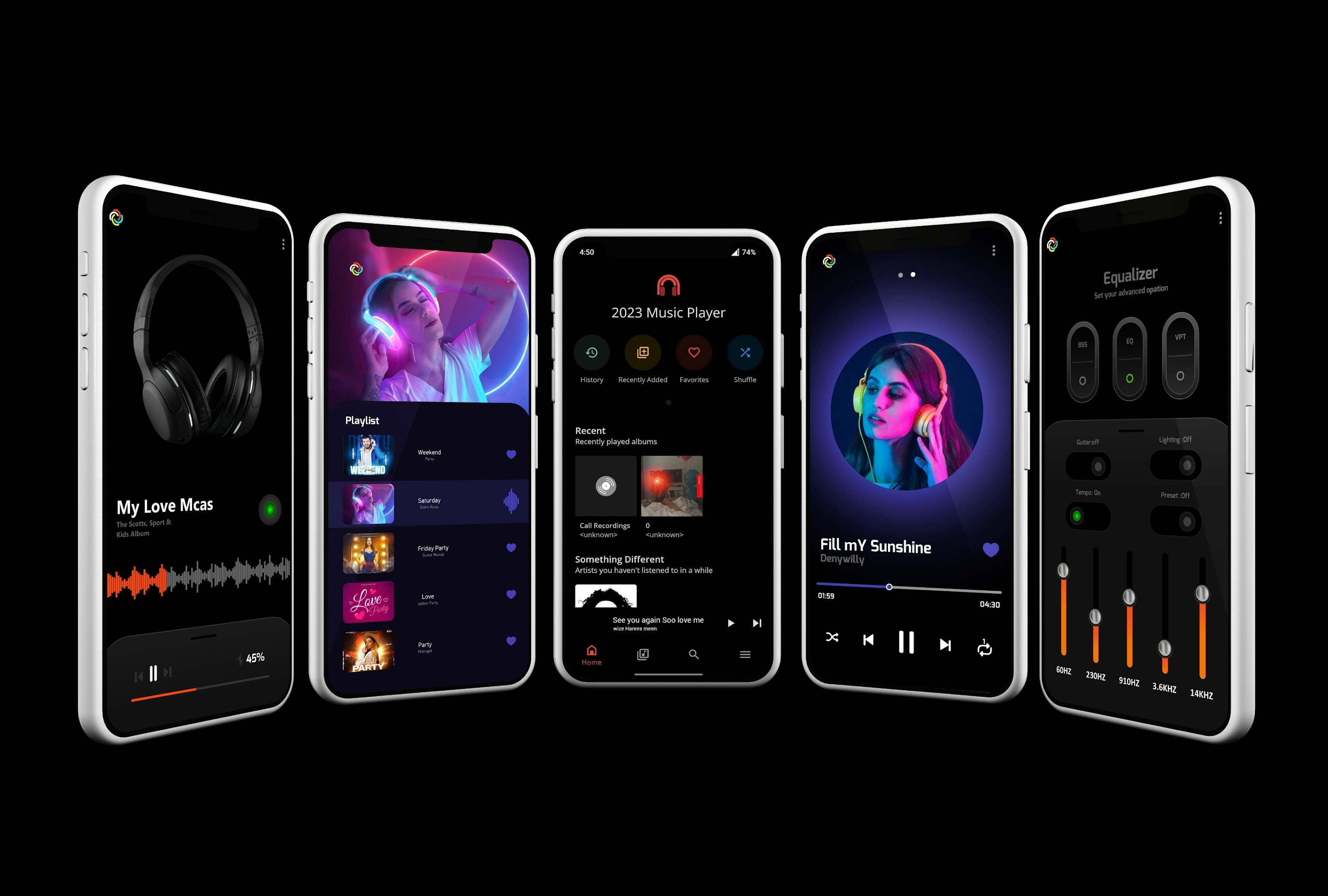 اسکرین شات 2 برنامه Music Player for Android ™