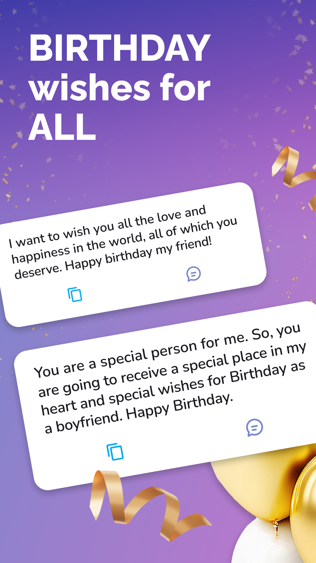 اسکرین شات 1 برنامه Happy Birthday Wishes 2025