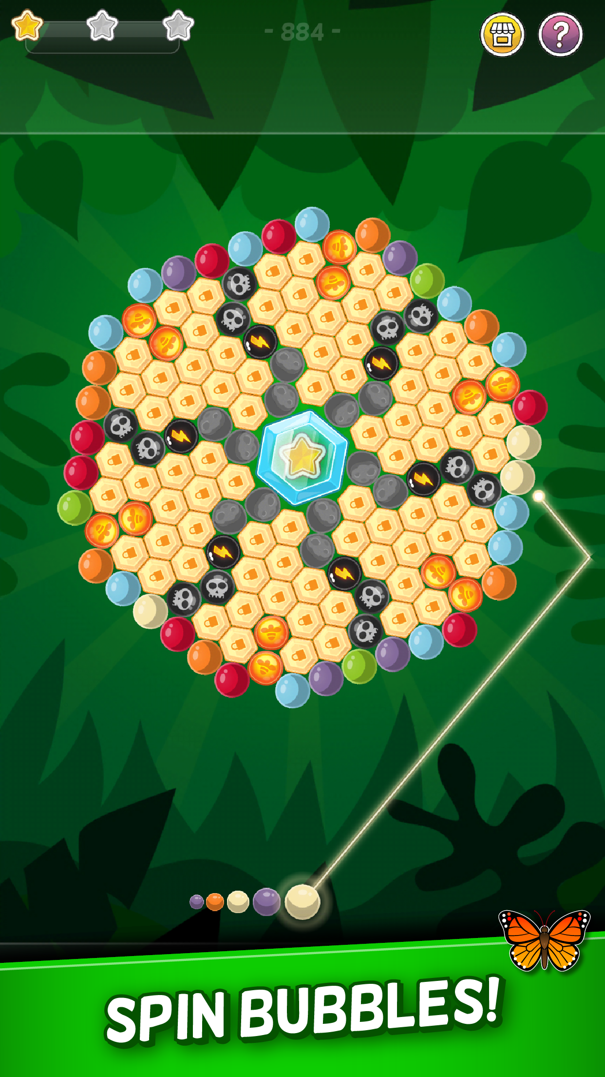 اسکرین شات 1 بازی Spinning Bubble Cloud: Match-3