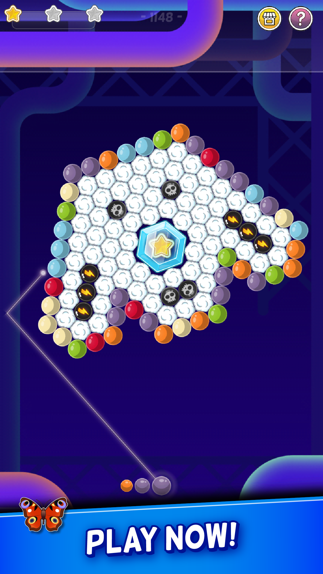 اسکرین شات 6 بازی Spinning Bubble Cloud: Match-3