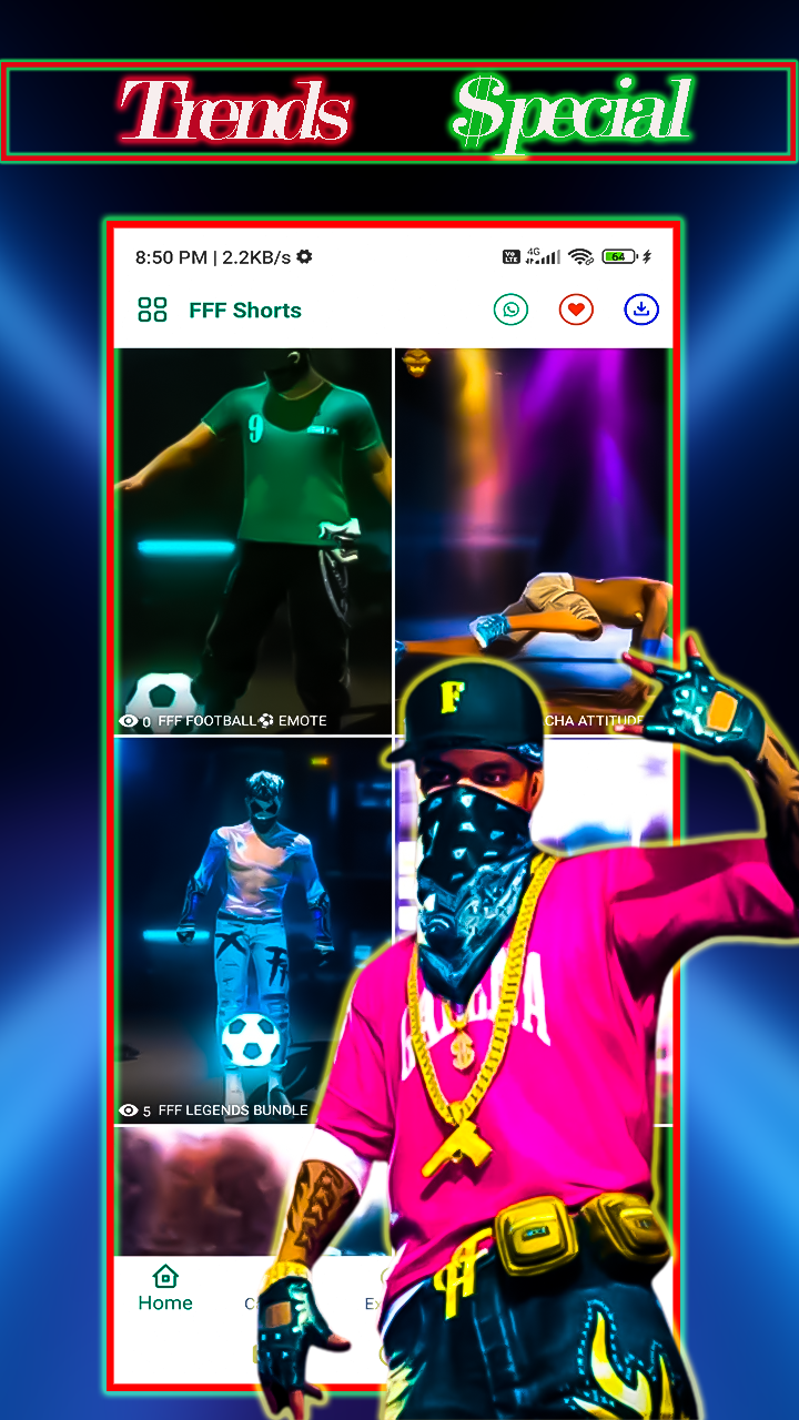 اسکرین شات 4 برنامه FFF Short Video Gaming App
