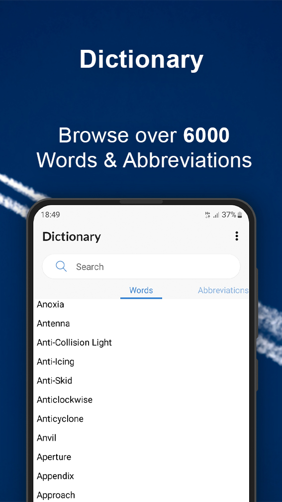 اسکرین شات 1 برنامه Aviation Dictionary