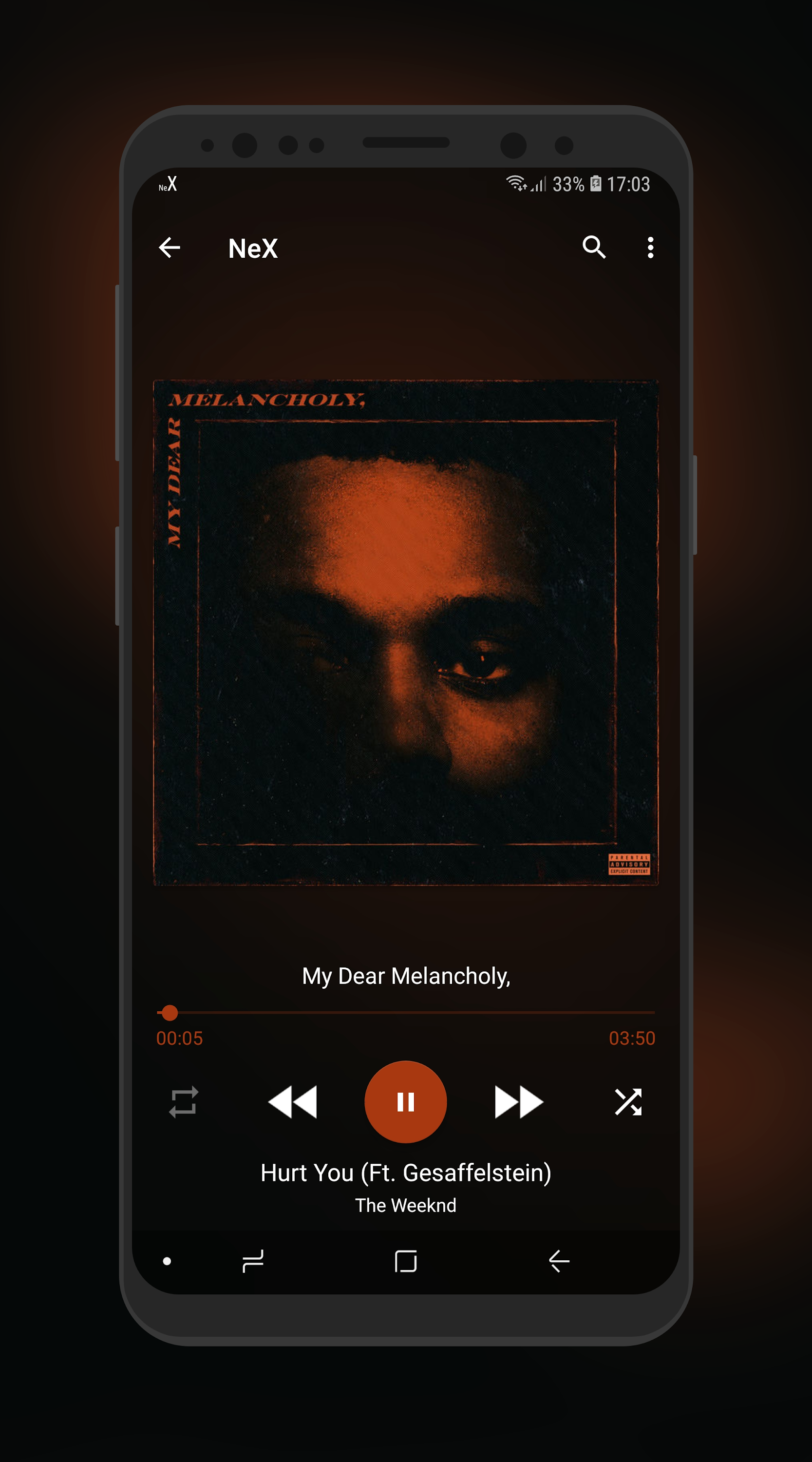 اسکرین شات 2 برنامه NeX - Music Player