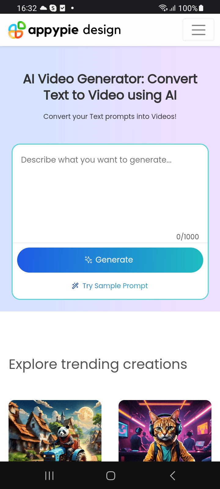اسکرین شات 1 برنامه AI Video Generator