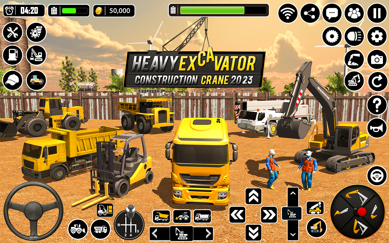 اسکرین شات 1 برنامه Excavator Machine Crane Sim 3D