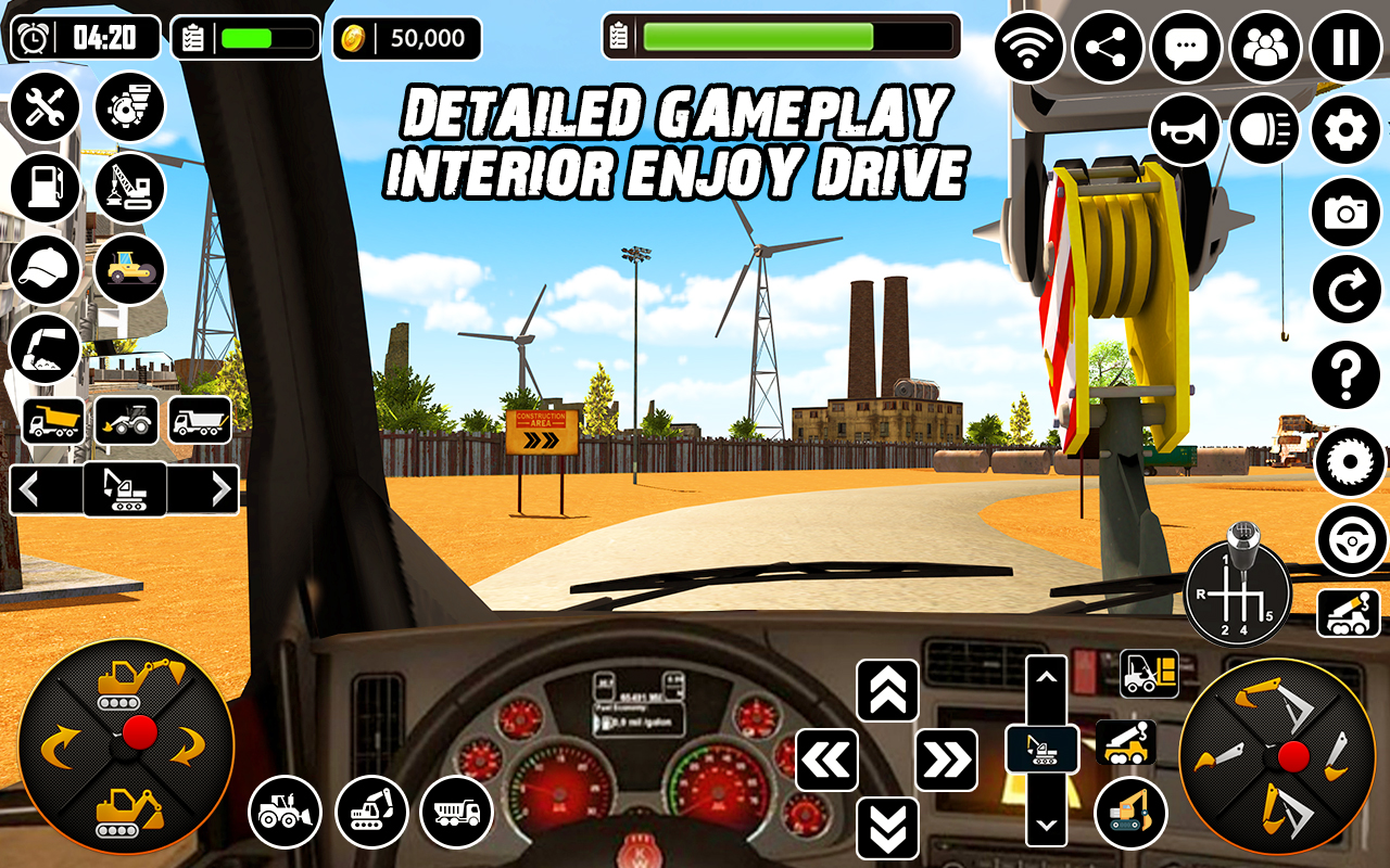 اسکرین شات 3 برنامه Excavator Machine Crane Sim 3D