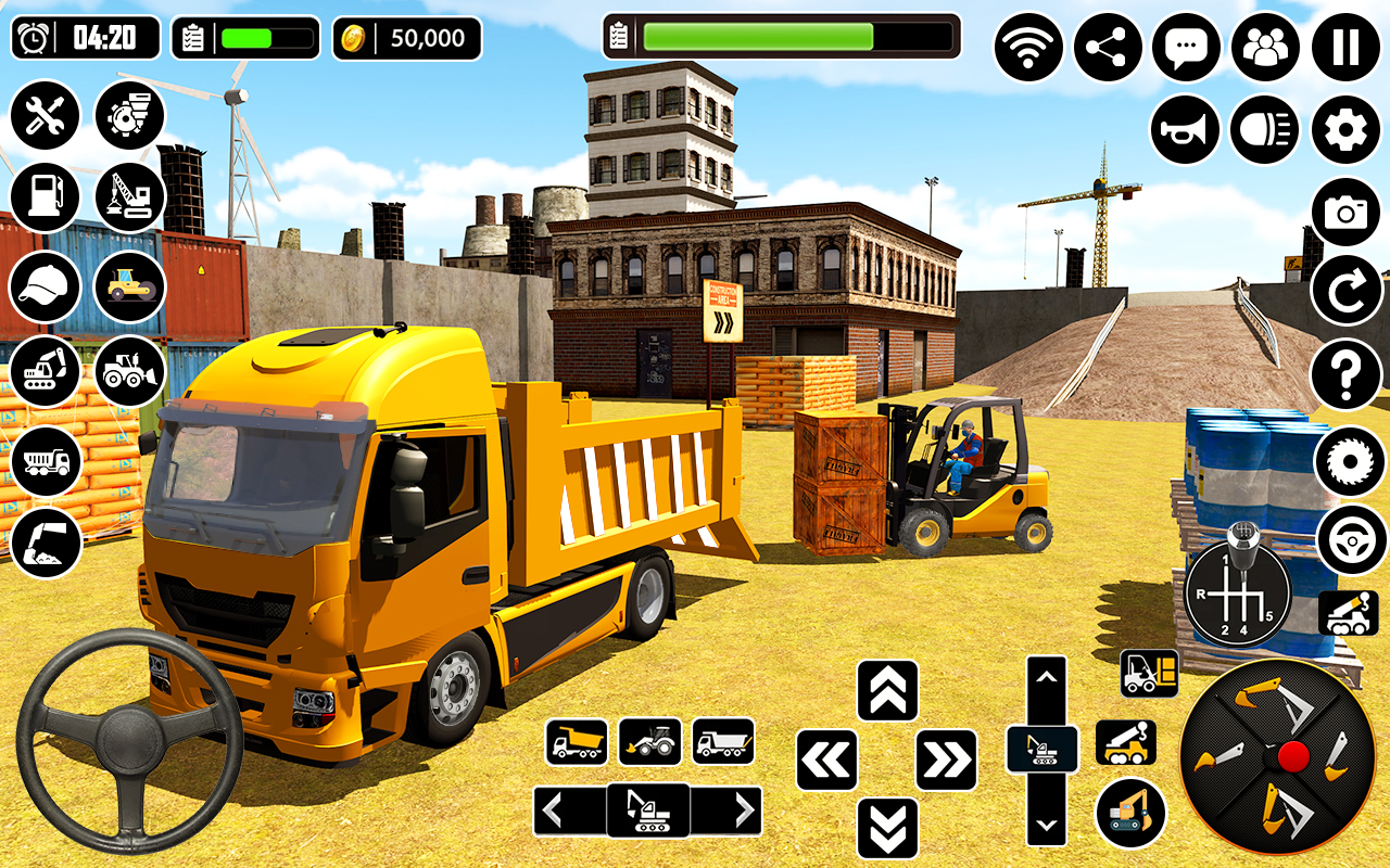 اسکرین شات 5 برنامه Excavator Machine Crane Sim 3D