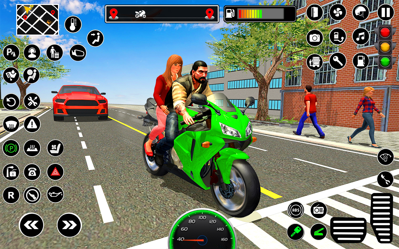 اسکرین شات 2 بازی Bike Taxi Driving Simulator 3D