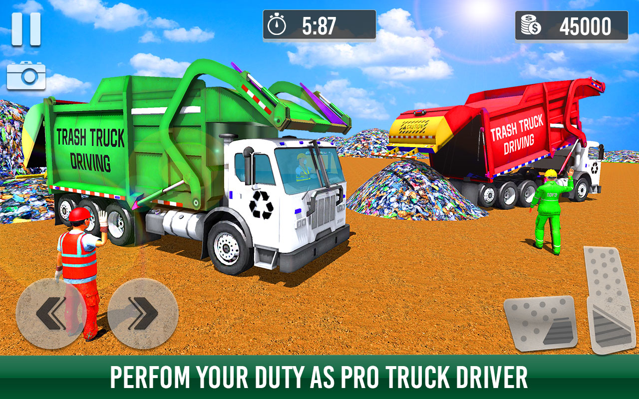 اسکرین شات 2 برنامه Trash Truck Driving Simulator