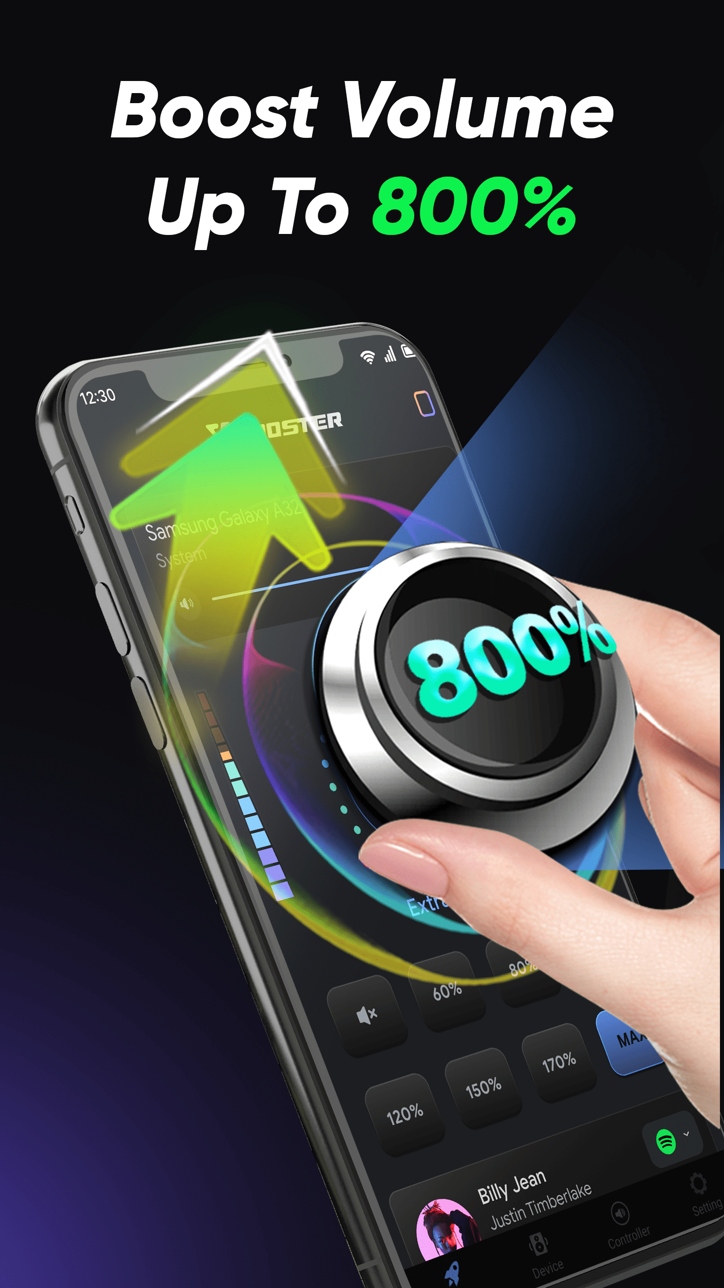 اسکرین شات 1 برنامه Volume Booster & Bass Booster