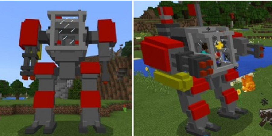 اسکرین شات 4 بازی Defender robot mod for mcpe