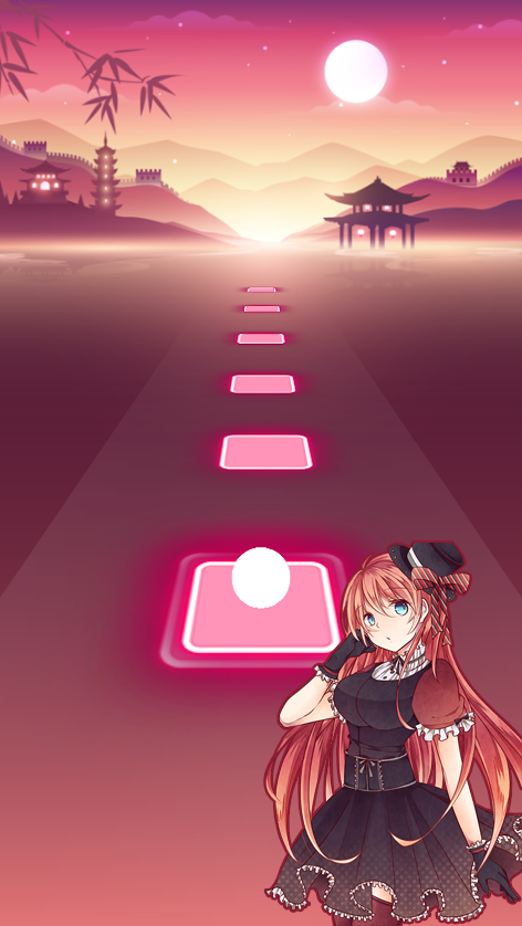 اسکرین شات 3 بازی Anime Tiles Hop - Piano Music