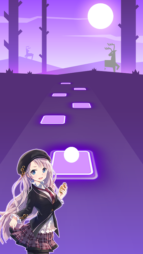 اسکرین شات 1 بازی Anime Tiles Hop - Piano Music