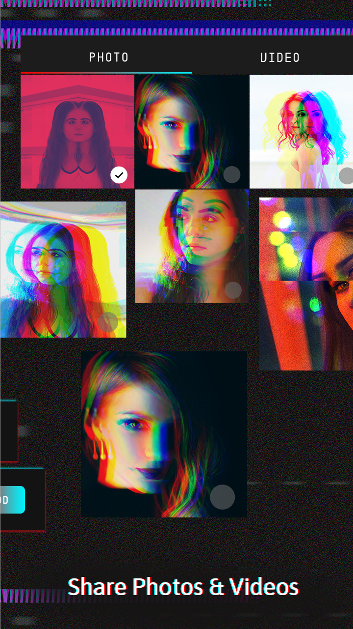 اسکرین شات 5 برنامه Glitch Photo and Video Editor