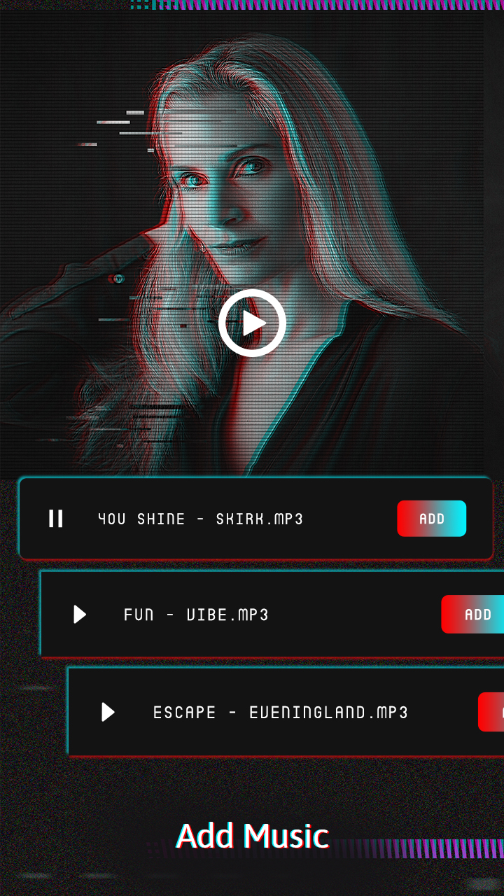 اسکرین شات 4 برنامه Glitch Photo and Video Editor