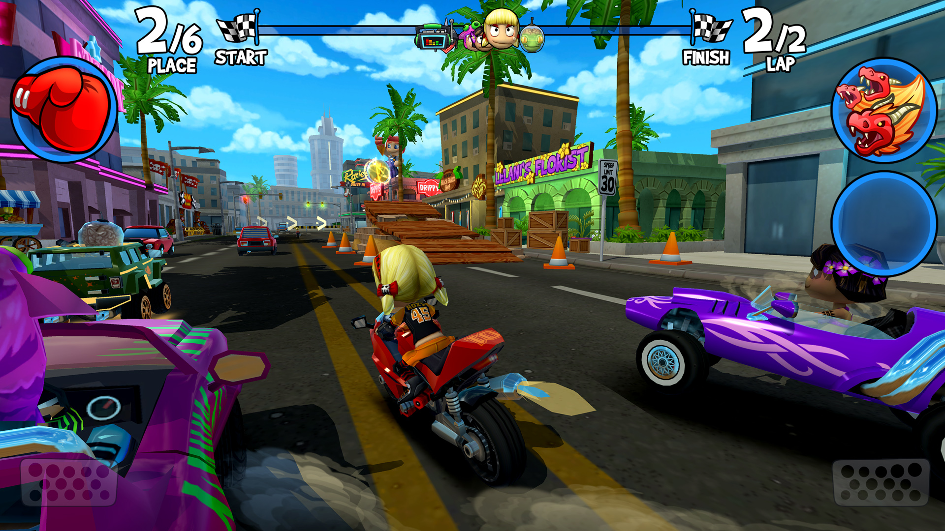 اسکرین شات 2 بازی Beach Buggy Racing 2