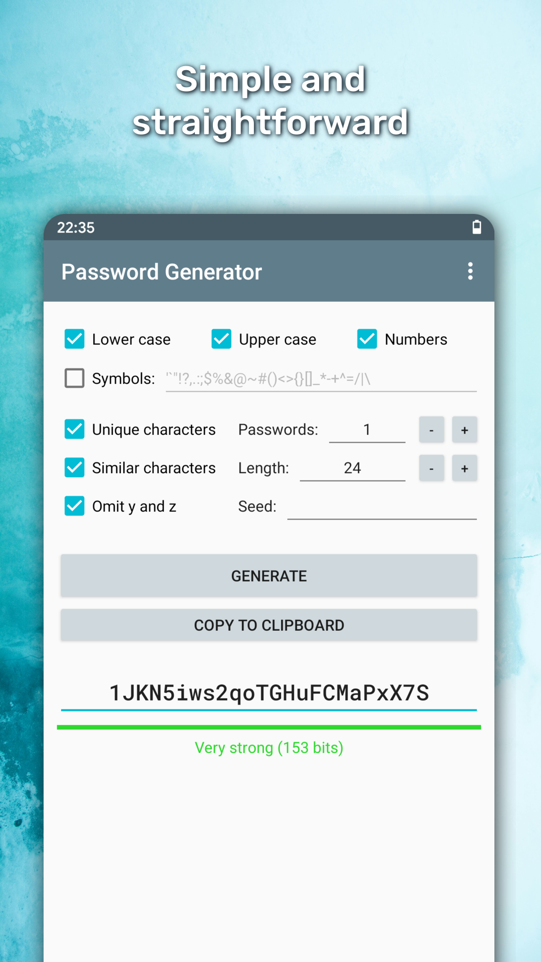 اسکرین شات 2 برنامه Password Generator