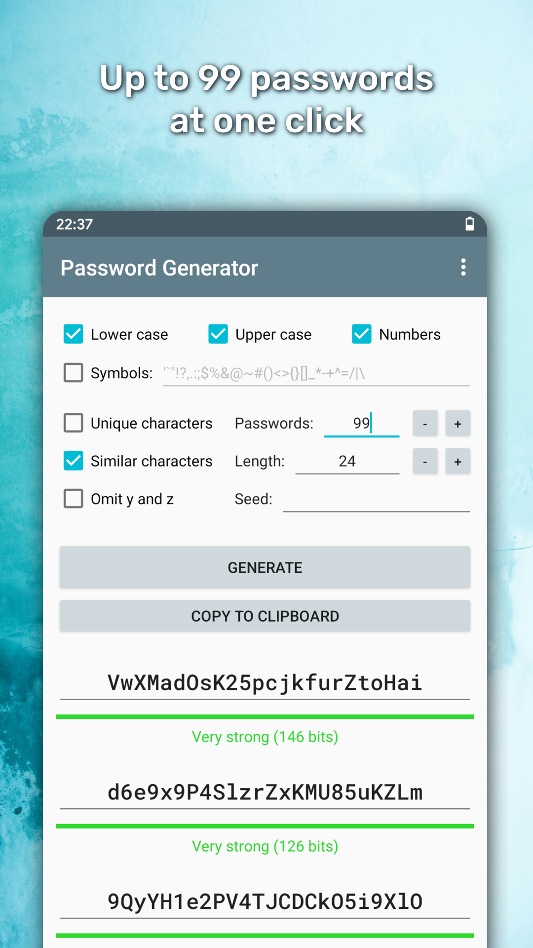اسکرین شات 4 برنامه Password Generator