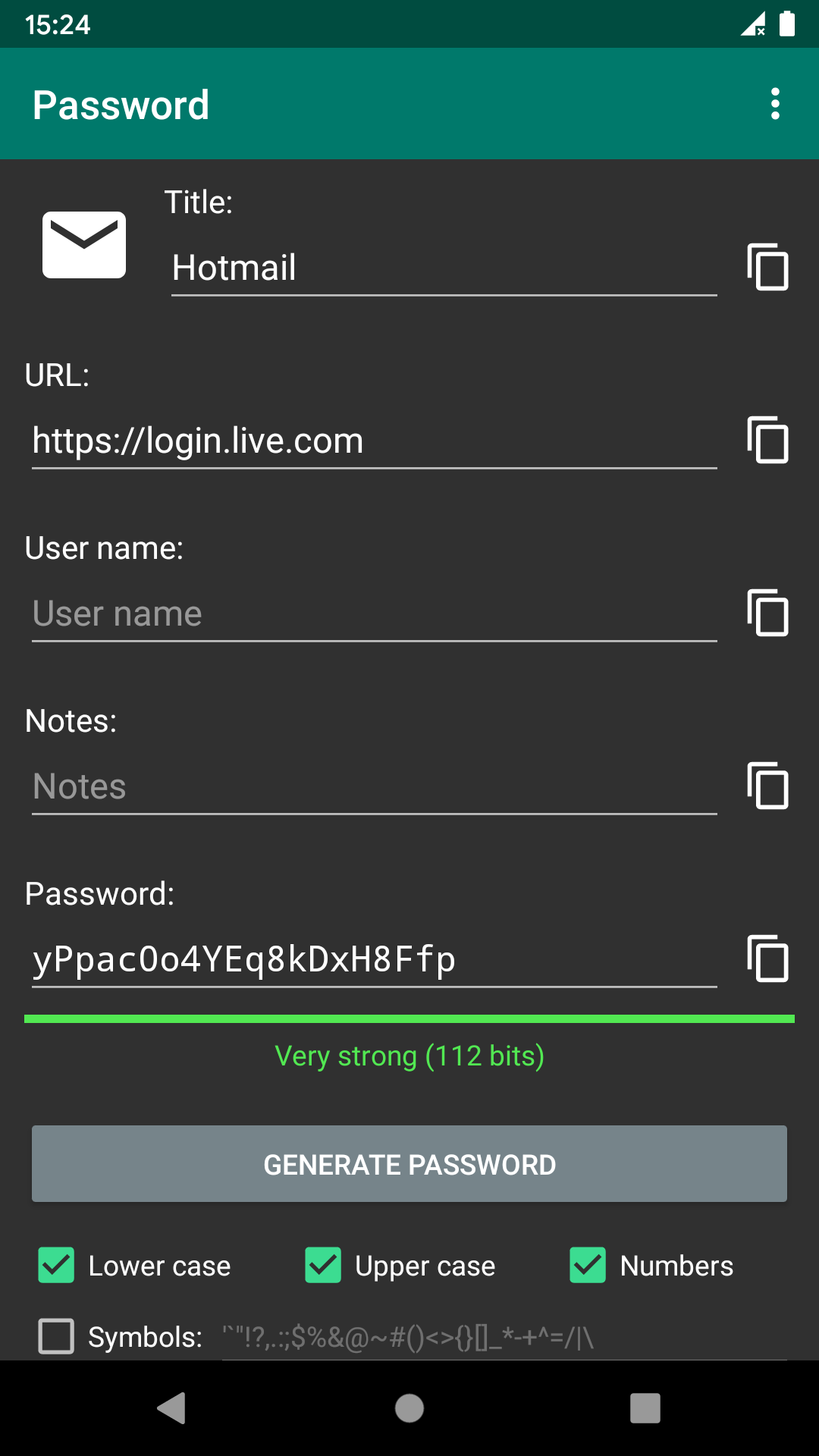 اسکرین شات 3 برنامه Password Master