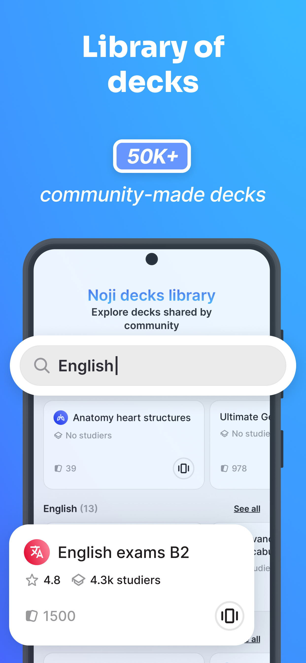 اسکرین شات 4 برنامه Noji: Study with Flashcards