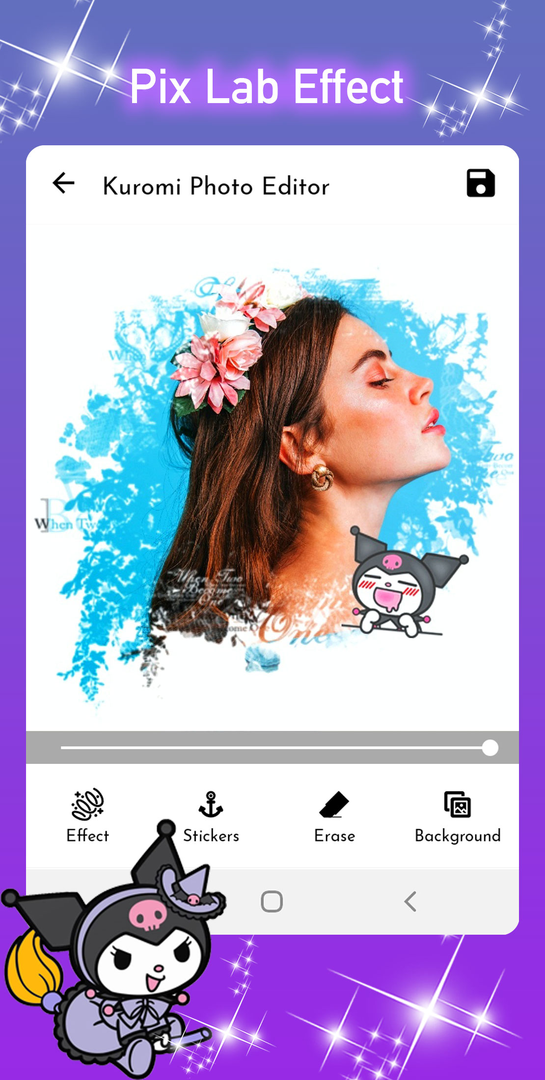 اسکرین شات 4 برنامه Kuromi Photo Editor Stickers