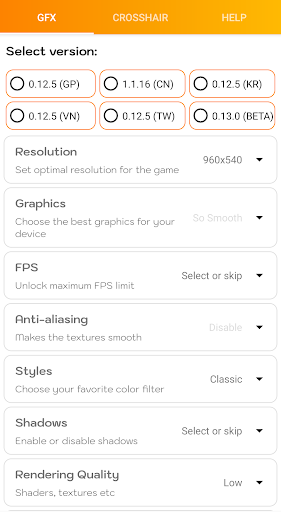اسکرین شات 1 برنامه GFX Tool Pro - Game Booster