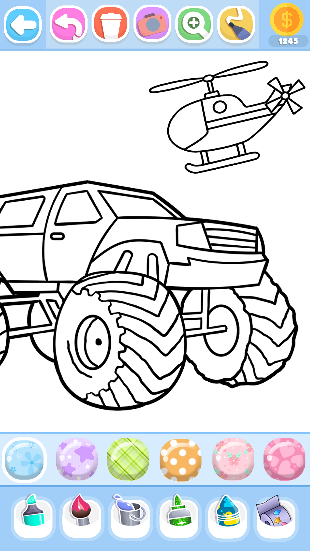 اسکرین شات 7 بازی Monster Car and Truck Coloring