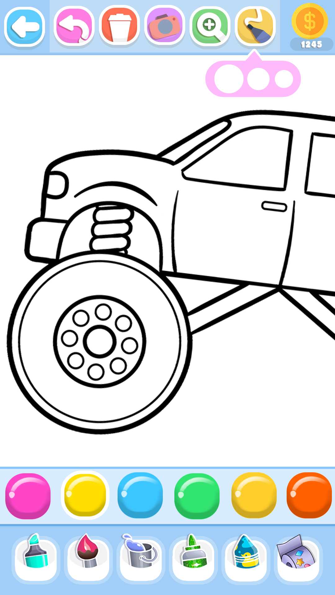 اسکرین شات 5 بازی Monster Car and Truck Coloring