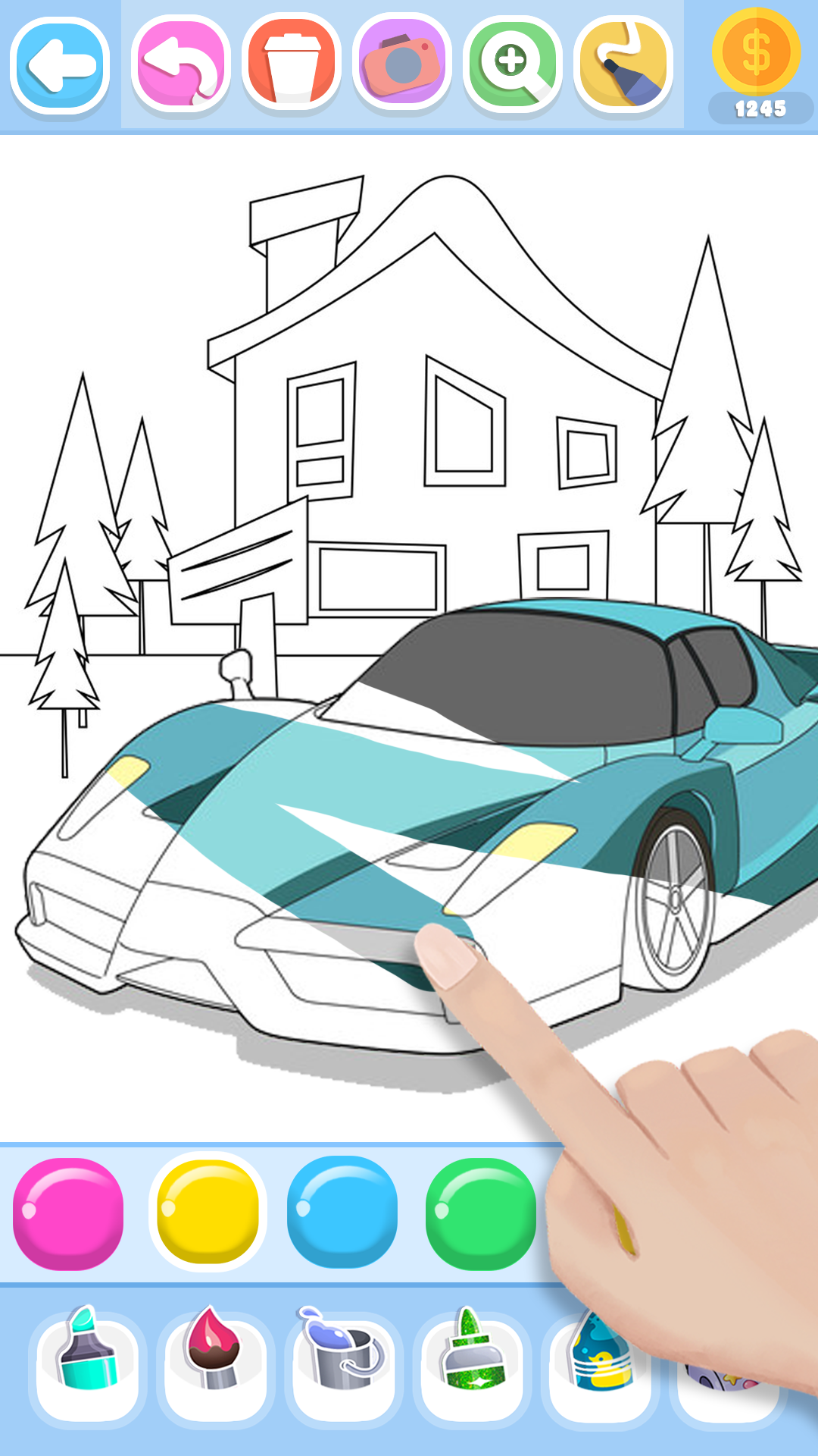 اسکرین شات 3 بازی Monster Car and Truck Coloring