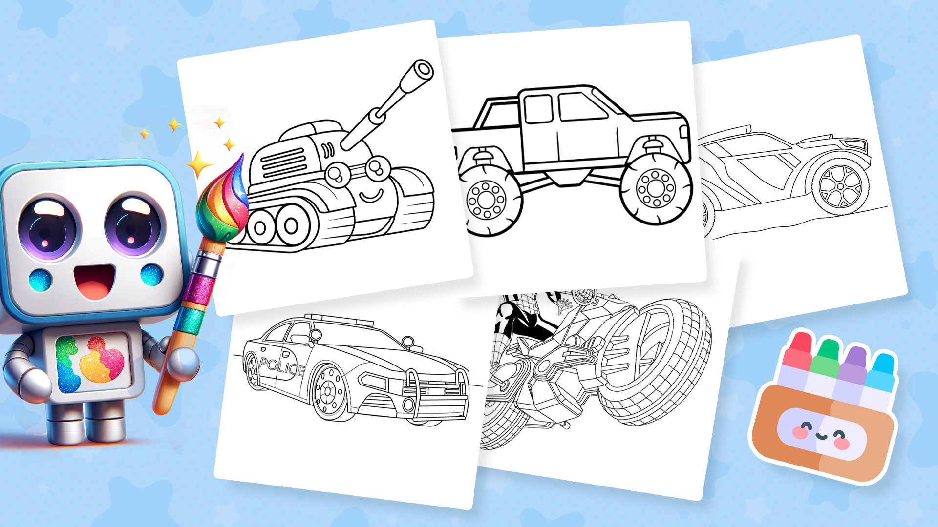 اسکرین شات 8 بازی Monster Truck & Cars Coloring