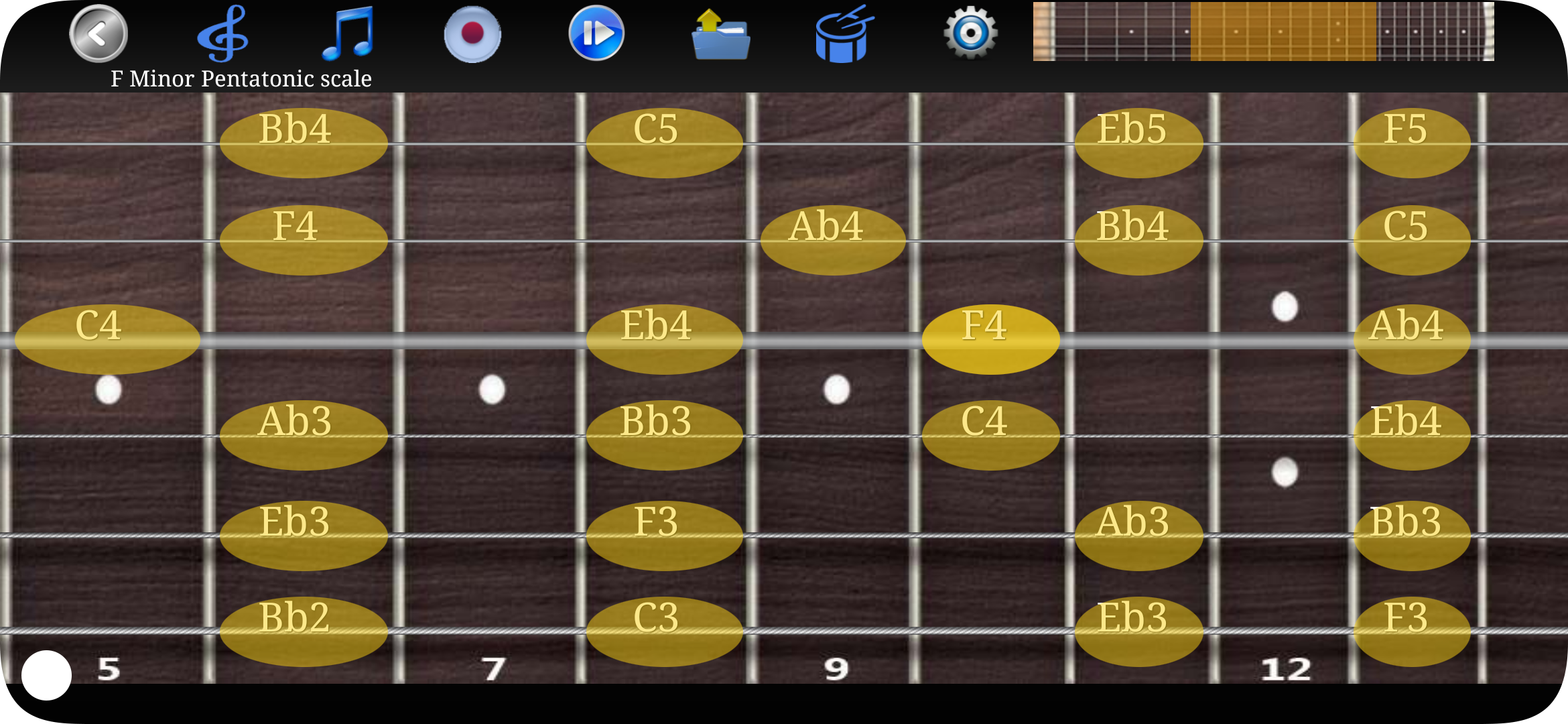 اسکرین شات 2 برنامه Guitar Scales & Chords