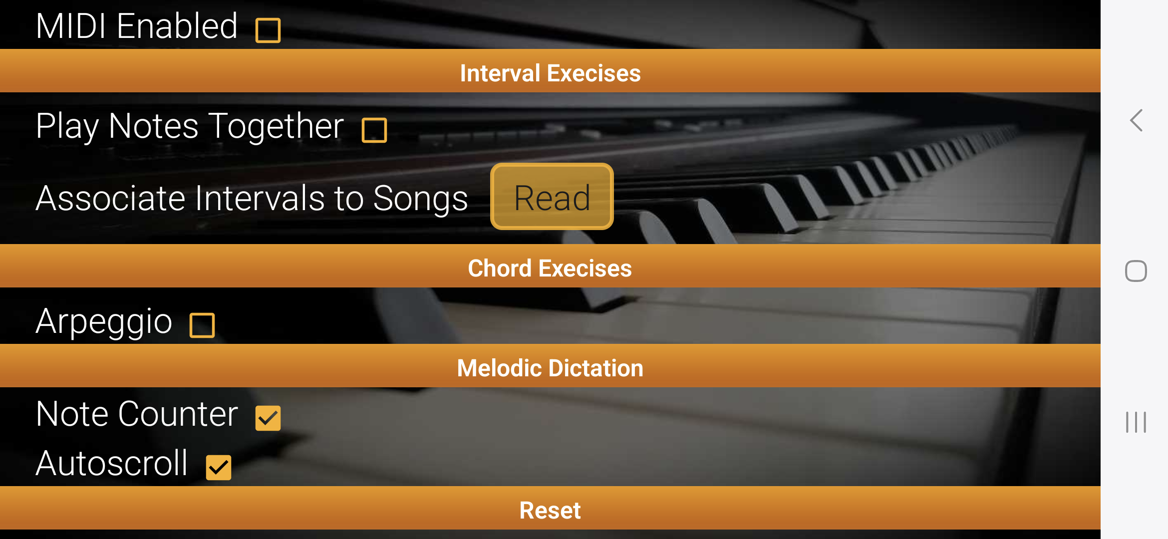 اسکرین شات 8 برنامه Piano Ear Training